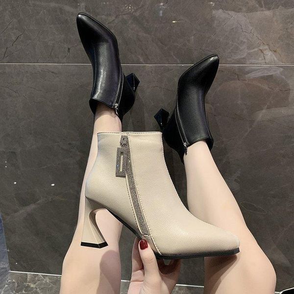 pointy boot female shoes boots-women winter footwear zipper luxury designer pointe high heel ladies ankle 2021 autumn rubber, Black
pointy boot female shoes boots-women winter footwear zipper luxury designer pointe high heel ladies ankle 2021 autumn rubber, Black