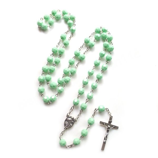 catholic cross rosary necklace beige acrylic strand pendant virgin necklace for men women religious jewelry, Silver
catholic cross rosary necklace beige acrylic strand pendant virgin necklace for men women religious jewelry, Silver