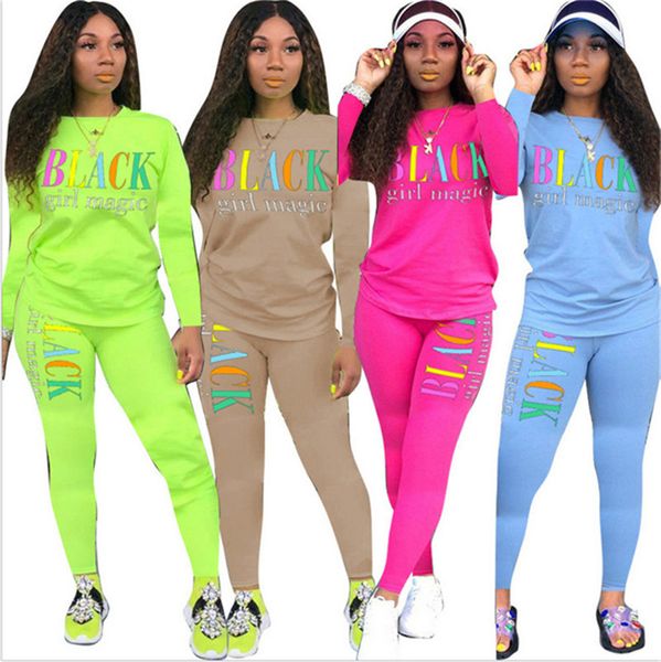 black girls волшебное письмо печати женщины tracksuit с длинным рукавом футболка tops + задыхаются 2pcs комплекты одежды casual спортивная э, White
black girls волшебное письмо печати женщины tracksuit с длинным рукавом футболка tops + задыхаются 2pcs комплекты одежды casual спортивная э, White