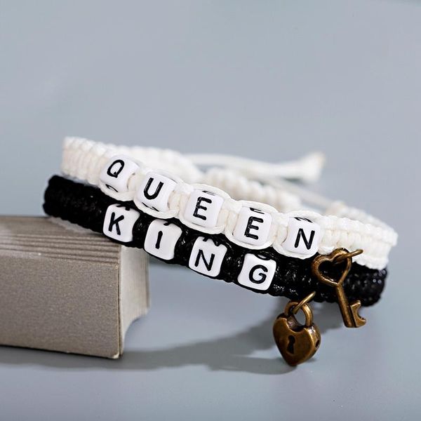 handmade woven bracelet men women jewelry king queen beads couple bracelets lovers gift black and white distance bracelet
handmade woven bracelet men women jewelry king queen beads couple bracelets lovers gift black and white distance bracelet