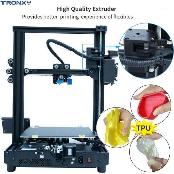 

printers tronxy 3d printer xy-2 pro fdm silent matherboard with titan extruder flexible 1.75mm tpu filament end imptesoras1