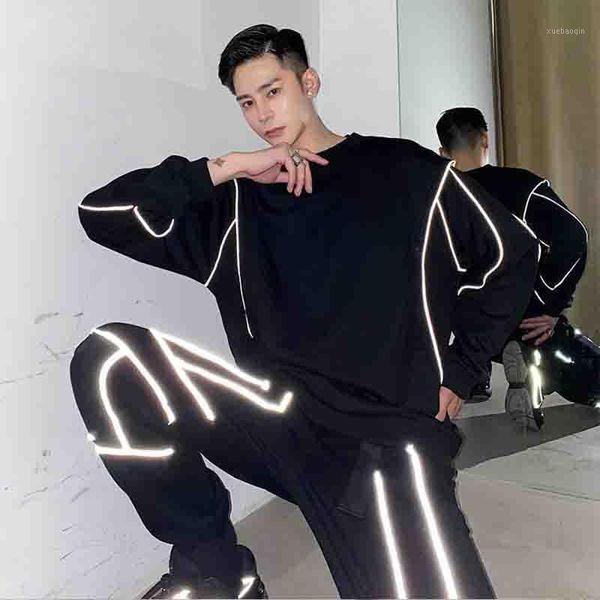 fashion autumn cotton pullover pants suits reflective men's casual loose t shirt hip hop streetwear clothing men 2 piece set1, Gray
fashion autumn cotton pullover pants suits reflective men's casual loose t shirt hip hop streetwear clothing men 2 piece set1, Gray