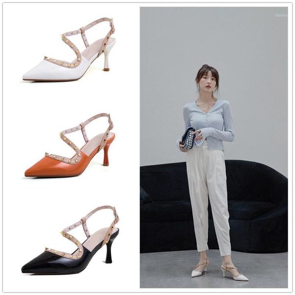 sandals women pointed toe 2021 summer style genuine leather high heels ladies work rivet shoes sandalia mujer1, Black
sandals women pointed toe 2021 summer style genuine leather high heels ladies work rivet shoes sandalia mujer1, Black