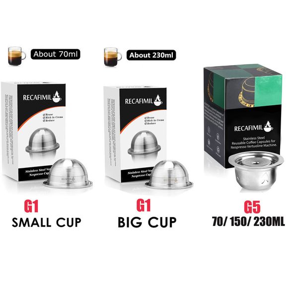 reusable stainless steel capsule compatible with nespresso vertuoline vertuo refillable pods eco-friendly food grade c1030
reusable stainless steel capsule compatible with nespresso vertuoline vertuo refillable pods eco-friendly food grade c1030