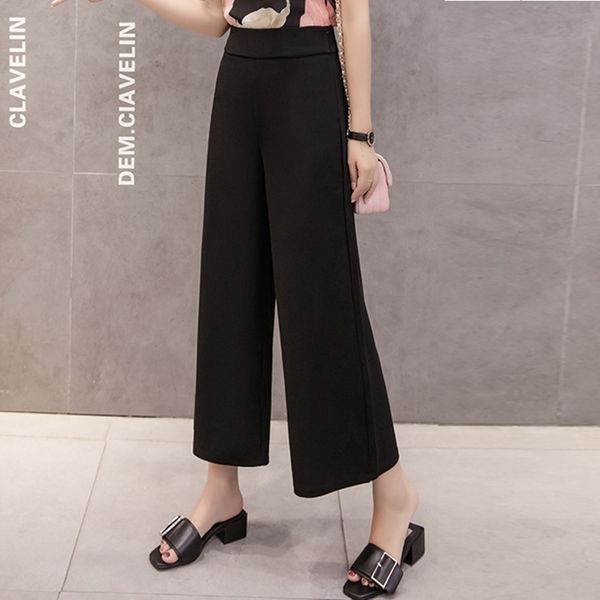 womem wide leg pants spring summer female vintage elegant elastic waist chiffon pant casual trousers office lady pantalon y200418, Black;white
womem wide leg pants spring summer female vintage elegant elastic waist chiffon pant casual trousers office lady pantalon y200418, Black;white