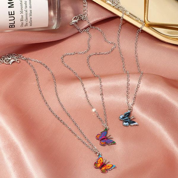 korean cute colorful butterfly necklace pendant for women silver color long chain necklace statement fashion charm jewelry gift
korean cute colorful butterfly necklace pendant for women silver color long chain necklace statement fashion charm jewelry gift