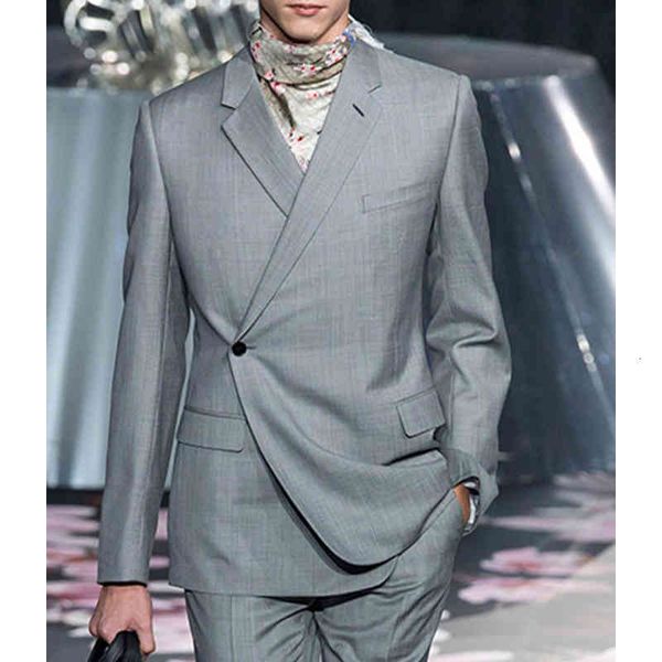 men's suits & blazers one button gray men slim fit for wedding boyfriend fashion groom tuxedo 2 piece male jacket with pants 2022 6ul6, White;black
men's suits & blazers one button gray men slim fit for wedding boyfriend fashion groom tuxedo 2 piece male jacket with pants 2022 6ul6, White;black