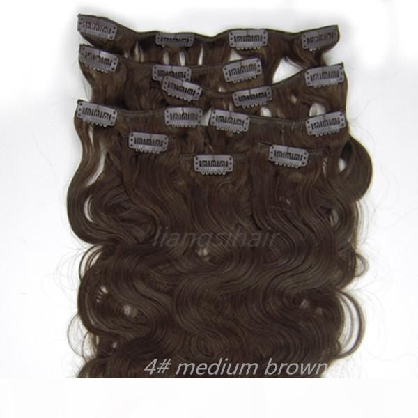 18"-26" 8pcs 4# medium brown, body wave style clip in hair extensions brazilian indian peruvian malaysian remy human hair bundles, Black;brown
18"-26" 8pcs 4# medium brown, body wave style clip in hair extensions brazilian indian peruvian malaysian remy human hair bundles, Black;brown