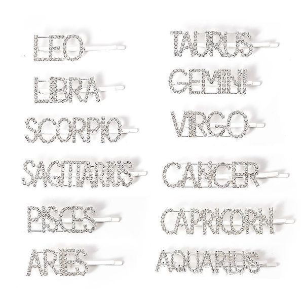 12 zodiac rhinestone hair pins crystal shiny rhinestones word letters hair clips 12 constellations diamond hair accessories, Slivery;white
12 zodiac rhinestone hair pins crystal shiny rhinestones word letters hair clips 12 constellations diamond hair accessories, Slivery;white