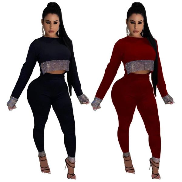 burgundy/black color rhinestone patchwork 2 piece set crop +long pants tracksut streetwear party night clubwear clothes, Gray
burgundy/black color rhinestone patchwork 2 piece set crop +long pants tracksut streetwear party night clubwear clothes, Gray