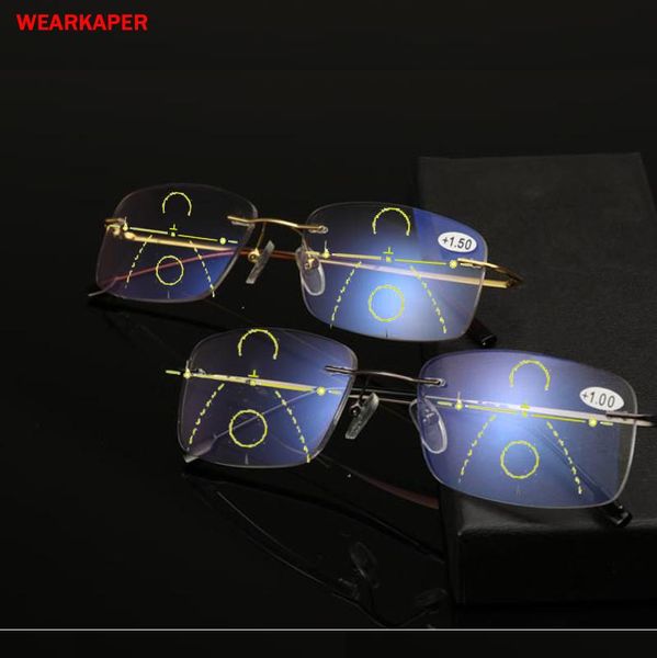 wearkaper alloy frame multifocal progressive reading glasses women men anti-blu-ray hyperopia presbyopia eyeglasses diopter 1-3, White;black
wearkaper alloy frame multifocal progressive reading glasses women men anti-blu-ray hyperopia presbyopia eyeglasses diopter 1-3, White;black