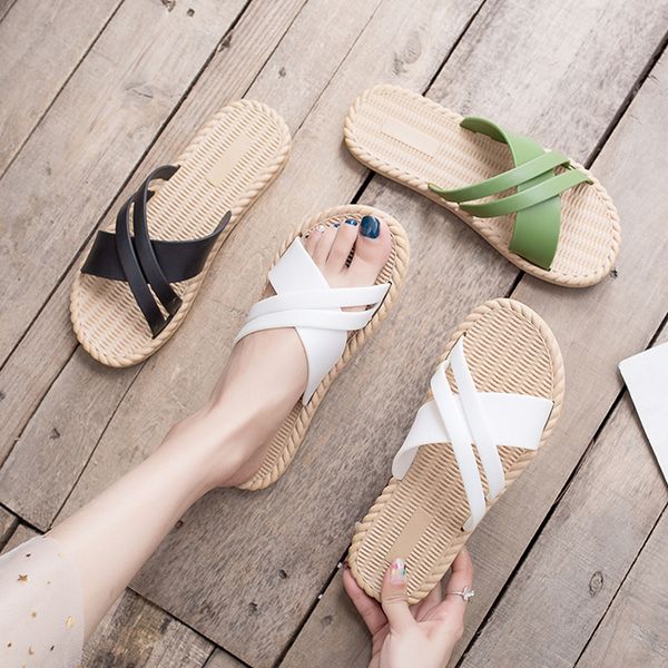 summer solid pvc slippers women flat flip flops slip-on women beach slides ladies mules women casual shoes, Black
summer solid pvc slippers women flat flip flops slip-on women beach slides ladies mules women casual shoes, Black
