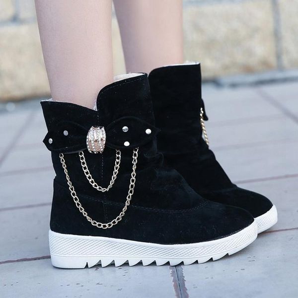 2020 autumn winter new boots women's high heel platform ankle boots female casual suede thick fur snow shoes, Black
2020 autumn winter new boots women's high heel platform ankle boots female casual suede thick fur snow shoes, Black