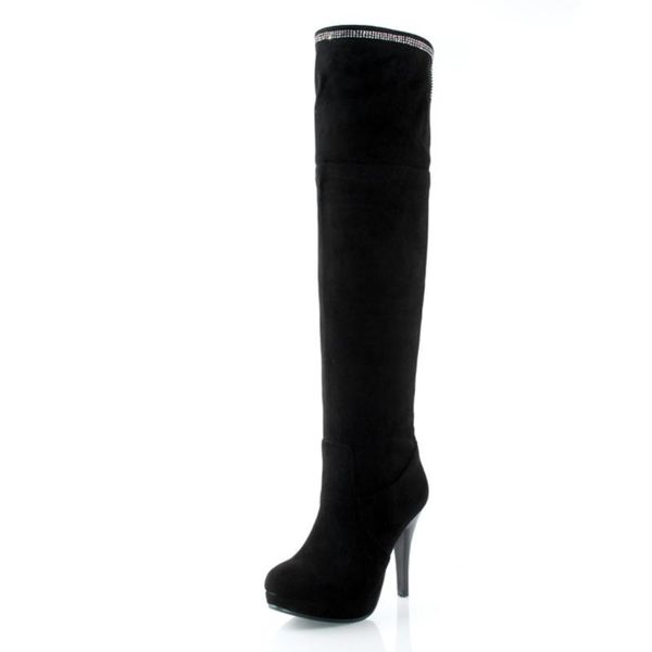 sarairis brand new large size 43 classic platform high heels elastic knee high boots female stylish winter shoes boots women, Black
sarairis brand new large size 43 classic platform high heels elastic knee high boots female stylish winter shoes boots women, Black