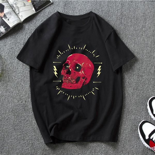 sport rockandroll skull streetwear tshirt summer funny t shirts mens t shirts fashion t shirt women harajuku boyfriend gift