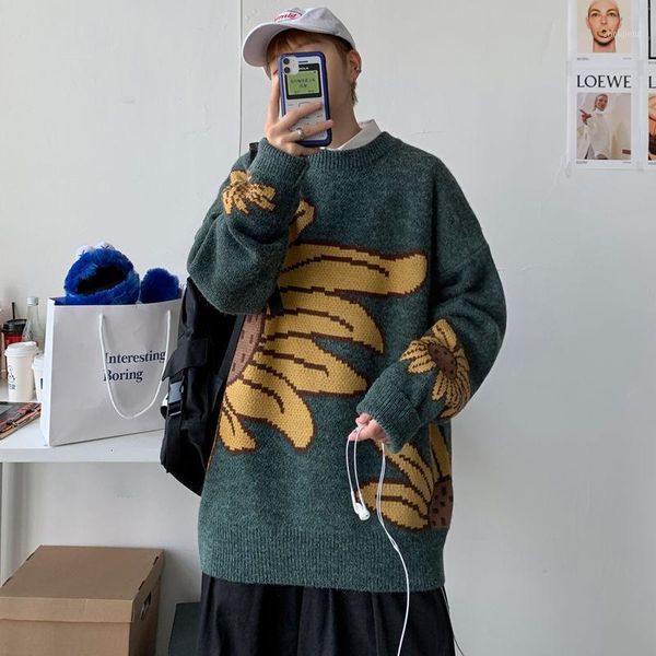 men's sweater 2020 autumn winter new slim chrysanthemum lazy knitting long-sleeved sweater casual youth men's clothing1, White;black
men's sweater 2020 autumn winter new slim chrysanthemum lazy knitting long-sleeved sweater casual youth men's clothing1, White;black