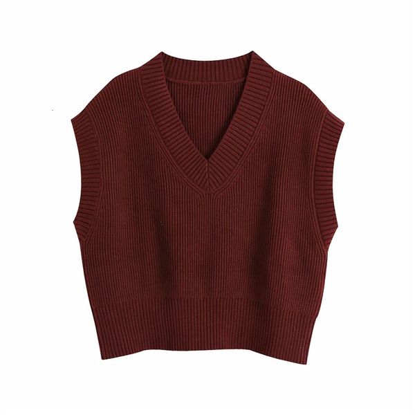 2021 new cropped knitted women winter v neck sleeveless sweater vest woman vintage ribbed trims casual pullovers ects, White;black
2021 new cropped knitted women winter v neck sleeveless sweater vest woman vintage ribbed trims casual pullovers ects, White;black