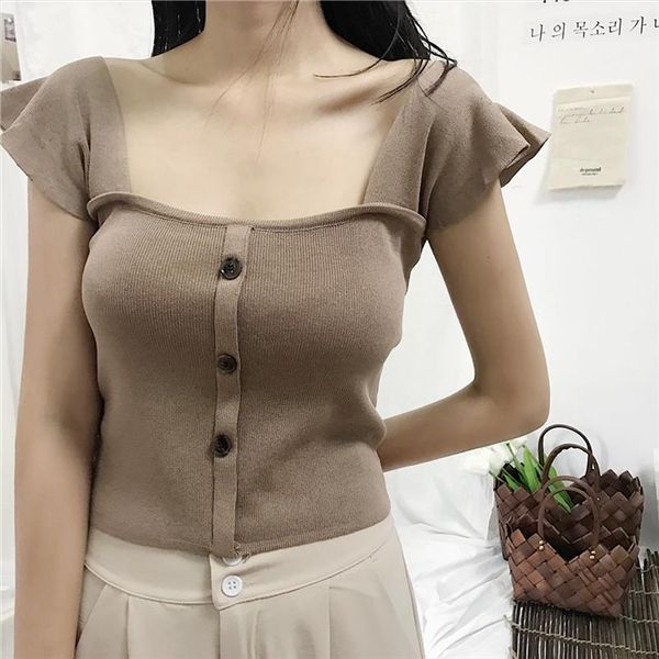оборки кнопка chic camis коротких топы без рукавов женских эластичных лифчиков топов танков crop для женщин, White
оборки кнопка chic camis коротких топы без рукавов женских эластичных лифчиков топов танков crop для женщин, White