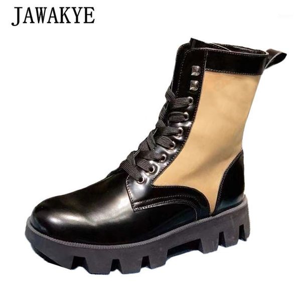 handsome lace up women motorcycle boots genuine leather flat platform boots round toe mixed color 2020 new short1, Black
handsome lace up women motorcycle boots genuine leather flat platform boots round toe mixed color 2020 new short1, Black