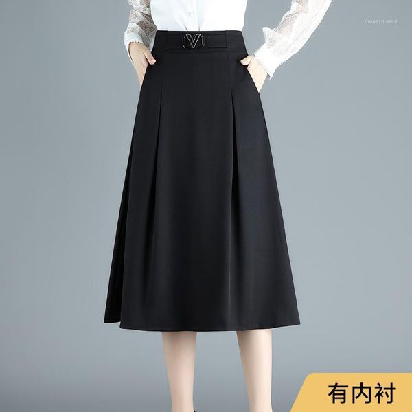 skirts 2021 autumn winter high waist slimming simple black a-line skirt pocket elastic women pleated long 1
skirts 2021 autumn winter high waist slimming simple black a-line skirt pocket elastic women pleated long 1