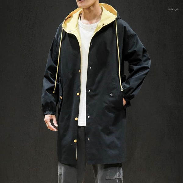 spring color matching mid-length tooling trench long coat men men's plus fat xl tide brand loose japanese couple student jacket1, Tan;black
spring color matching mid-length tooling trench long coat men men's plus fat xl tide brand loose japanese couple student jacket1, Tan;black