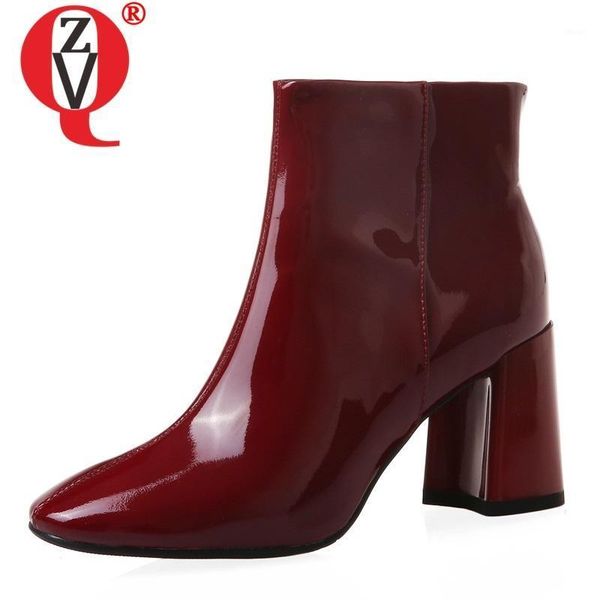 zvq woman shoes 2020 winter new fashion square toe patent leather ankle boots outside high heels zip shoes drop shipping1, Black
zvq woman shoes 2020 winter new fashion square toe patent leather ankle boots outside high heels zip shoes drop shipping1, Black