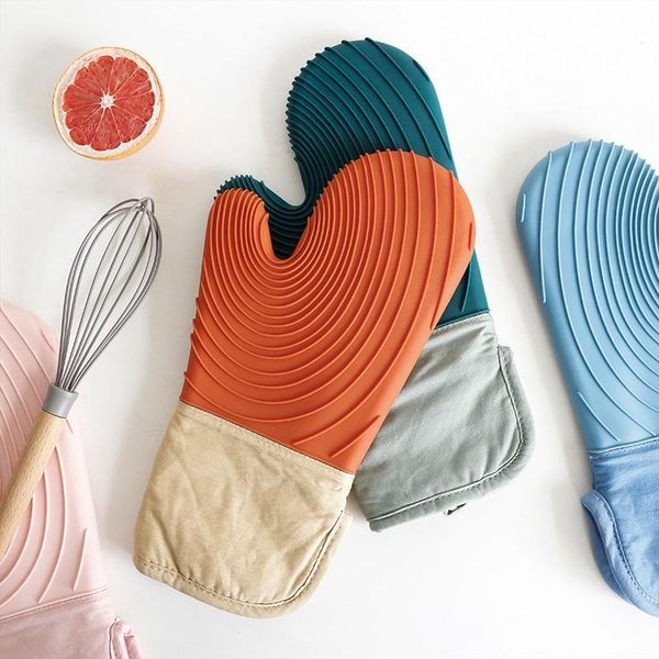 oven mioven gloves silicone heat resistant gloves full finger hand wrist protection silicone single oven heat resistant mitts