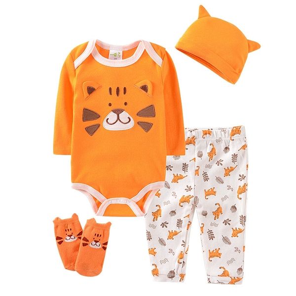 baby clothing sets cotton boys girls clothes suits newborn 4pcs long sleeve rompers+pants+socks+cap animal striped y201009, White
baby clothing sets cotton boys girls clothes suits newborn 4pcs long sleeve rompers+pants+socks+cap animal striped y201009, White