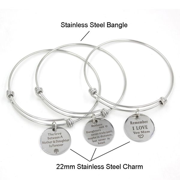 wholesale stainless steel expandable bangle inspirational motivational charm bangle bracelets for mother's day gifts mother jewelry, Golden;silver
wholesale stainless steel expandable bangle inspirational motivational charm bangle bracelets for mother's day gifts mother jewelry, Golden;silver