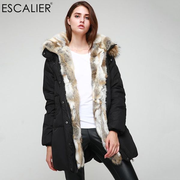women's down & parkas escalier women warm coats 2021 winter raccoon fur collar coat hair liner thickening long style jacket femme, Black
women's down & parkas escalier women warm coats 2021 winter raccoon fur collar coat hair liner thickening long style jacket femme, Black