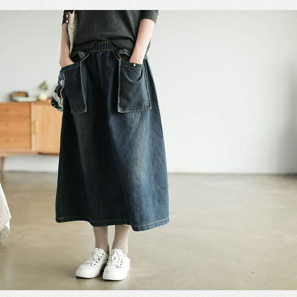 nini wonderland autumn cotton denim skirt 2020 spring women jeans casual a-line skirts female elastic waist with pocket skirt1, Black
nini wonderland autumn cotton denim skirt 2020 spring women jeans casual a-line skirts female elastic waist with pocket skirt1, Black