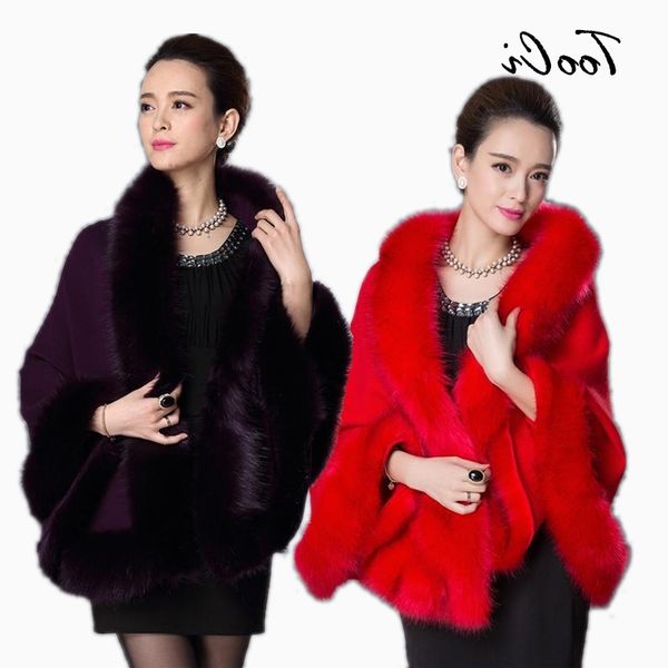 new fashion spring women faux leather grass fox collar ponchos and capes lady purple shawl cape wool fur coat t200506, Black
new fashion spring women faux leather grass fox collar ponchos and capes lady purple shawl cape wool fur coat t200506, Black