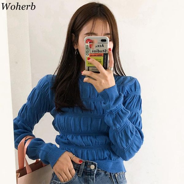 woherb women's slim knitted pullover sweater korean 2020 spring new o neck long sleeve knitwear chic pleated jumper1, White;black
woherb women's slim knitted pullover sweater korean 2020 spring new o neck long sleeve knitwear chic pleated jumper1, White;black