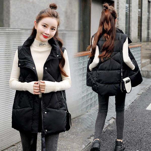 women's vests 2021 autumn winter vest korean version slimming short large size stand-up collar jacket down cotton female, Black;white
women's vests 2021 autumn winter vest korean version slimming short large size stand-up collar jacket down cotton female, Black;white