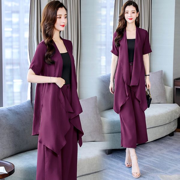 wide leg pants wide leg pants suit women's dress 2020 summer new fashion temperament korean goddess fan foreign style cardigan two piec, Gray
wide leg pants wide leg pants suit women's dress 2020 summer new fashion temperament korean goddess fan foreign style cardigan two piec, Gray