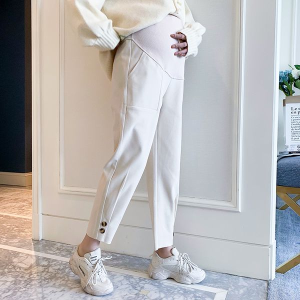 pregnant women belly pants 2020 fashion plus size high waist office lady cotton trousers maternity autumn winter formal pants q1115, White
pregnant women belly pants 2020 fashion plus size high waist office lady cotton trousers maternity autumn winter formal pants q1115, White