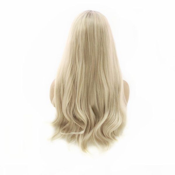fashion two tones ombre blonde long natural wavy glueless synthetic lace front wig middle part heat resistant fiber hair wigs for women, Black
fashion two tones ombre blonde long natural wavy glueless synthetic lace front wig middle part heat resistant fiber hair wigs for women, Black