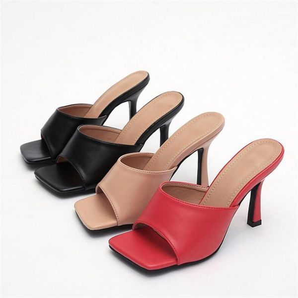 2021 new summer women sandals square toe ladies heel mules thin high heels sandals slippers female fashion woman shoes1, Black
2021 new summer women sandals square toe ladies heel mules thin high heels sandals slippers female fashion woman shoes1, Black