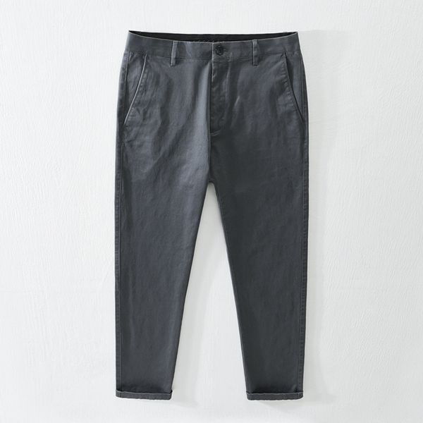 spring and casual trousers summer cotton casual pants men's straight tube small feet elastic versatile pure color cotton trousers busin, Blue
spring and casual trousers summer cotton casual pants men's straight tube small feet elastic versatile pure color cotton trousers busin, Blue
