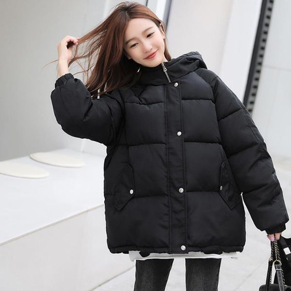 2020 new winter short female cotton padded jacket basic jacket women parkas thicken outerwear solid hooded coat, Black
2020 new winter short female cotton padded jacket basic jacket women parkas thicken outerwear solid hooded coat, Black