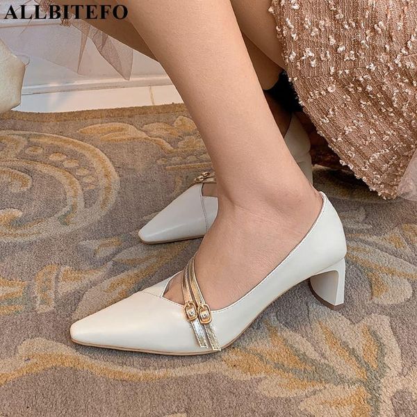 dress shoes allbitefo full genuine leather high heels party women quality heel size:34-43, Black
dress shoes allbitefo full genuine leather high heels party women quality heel size:34-43, Black