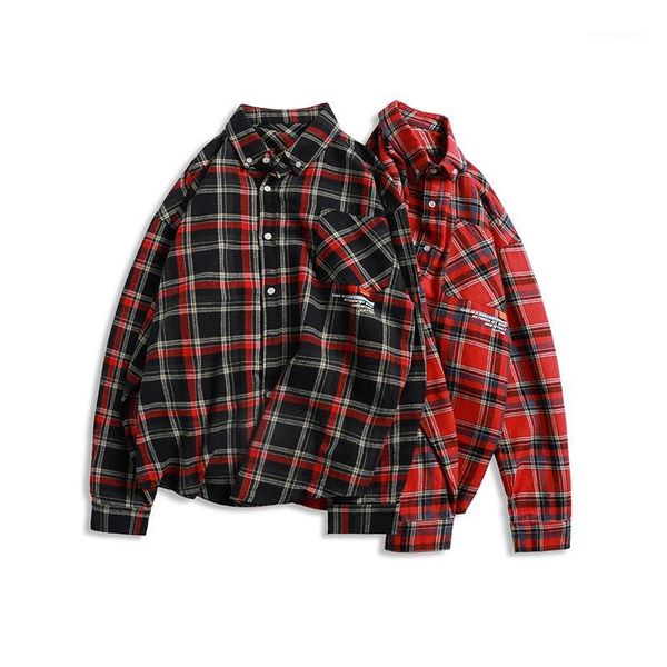 spring new plaid shirt men fashion retro casual shirt man streetwear trend wild hip hop loose long-sleeved male clothes1, White;black
spring new plaid shirt men fashion retro casual shirt man streetwear trend wild hip hop loose long-sleeved male clothes1, White;black