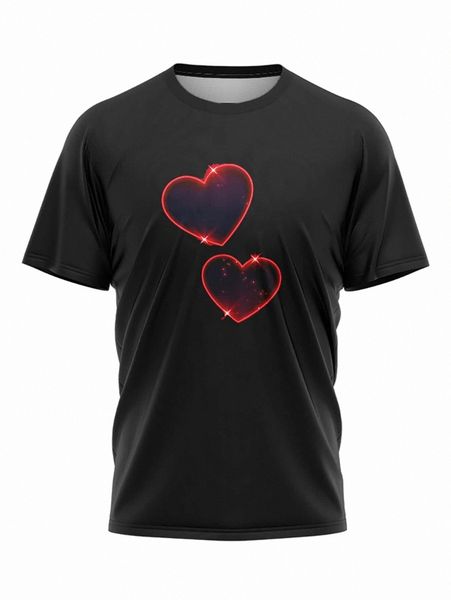 men heart print tee g3br#, White;black
men heart print tee g3br#, White;black