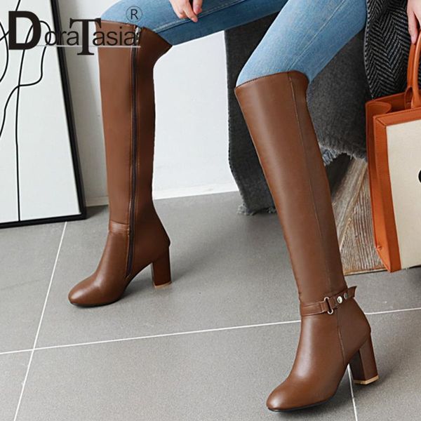 boots doratasia plus size 33-45 female knee high elegant fashion thick heels women round toe zipper shoes woman, Black
boots doratasia plus size 33-45 female knee high elegant fashion thick heels women round toe zipper shoes woman, Black