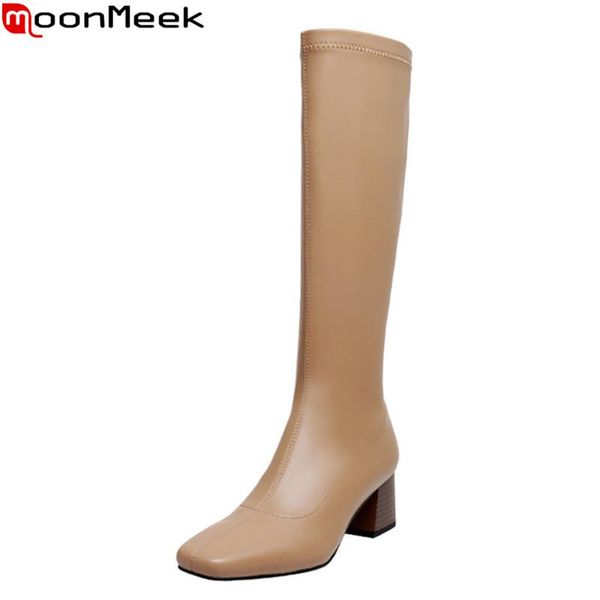 moonmeek 2021 new arrival women boots thick high heels square toe winter boots 3 colors knee high, Black
moonmeek 2021 new arrival women boots thick high heels square toe winter boots 3 colors knee high, Black
