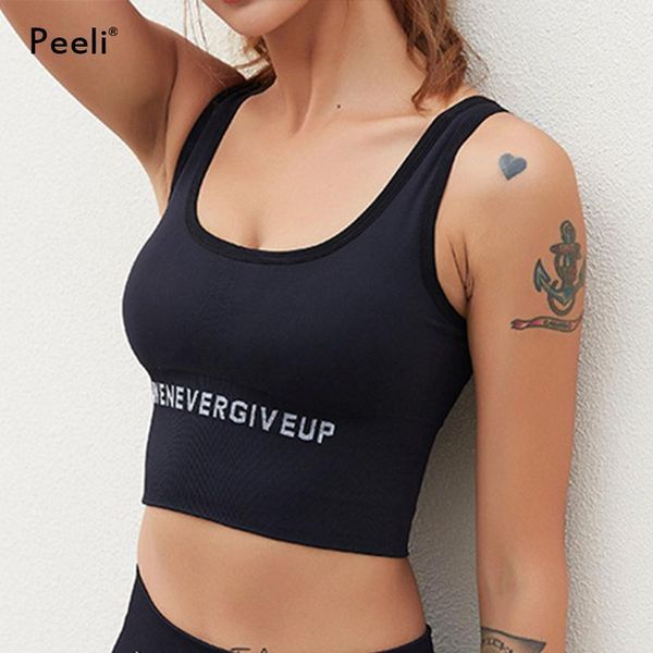 gym clothing peeli fitness seamless sports bra women high impact crop shockproof yoga push up sport bh letter workout activewear1, White;black
gym clothing peeli fitness seamless sports bra women high impact crop shockproof yoga push up sport bh letter workout activewear1, White;black
