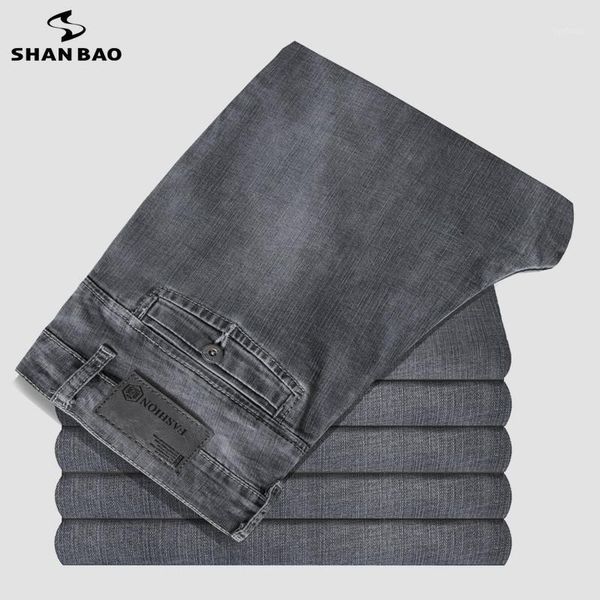 shan bao classic pocket gray jeans 2021 spring brand business casual men's fitted straight cotton denim jeans1, Blue
shan bao classic pocket gray jeans 2021 spring brand business casual men's fitted straight cotton denim jeans1, Blue