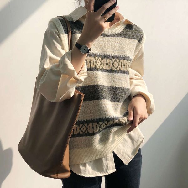 yan shuang 2021 spring new striped loose korean soft waxy for women with knitted vt bx042, Black;white
yan shuang 2021 spring new striped loose korean soft waxy for women with knitted vt bx042, Black;white