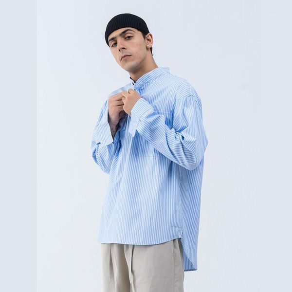 male streetwear hip hop loose stripe black shirt men stand collar long sleeve casual pullover shirt1, White;black
male streetwear hip hop loose stripe black shirt men stand collar long sleeve casual pullover shirt1, White;black