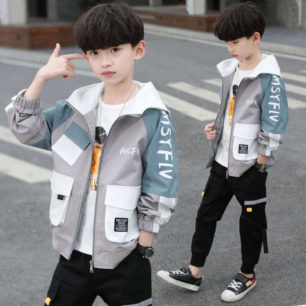 boys' coat autumn 2020 wear new children's sle hooded cardigan et middle school kids' short baseball suit, Black
boys' coat autumn 2020 wear new children's sle hooded cardigan et middle school kids' short baseball suit, Black